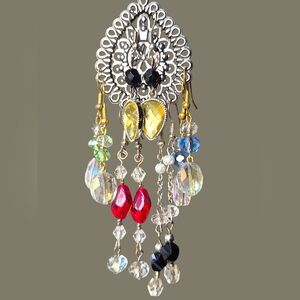 FIVE PAIR of Hand Crafted Dangle Earrings by Karman's Creations